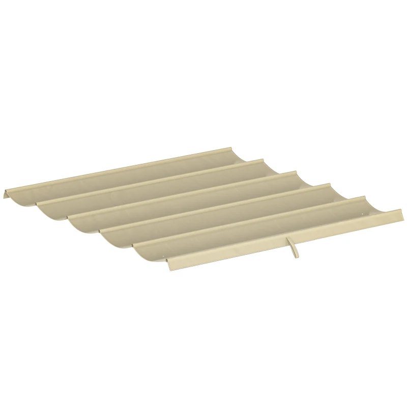 Outsunny 8.2' x 8.4' Retractable Pergola Canopy Replacement, Fit 10' x 10' Frame, Pergola Cover Replacement Top Only, Beige