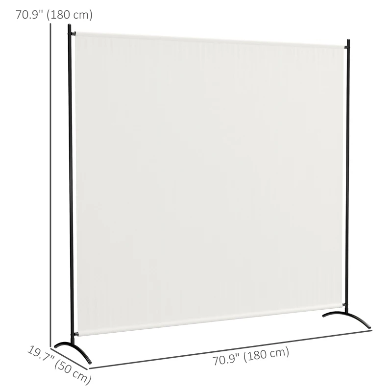 Outsunny Single Panel Room Divider, UV30+ Privacy Screen, Indoor Outdoor Privacy Panel with Stable Base, Beige