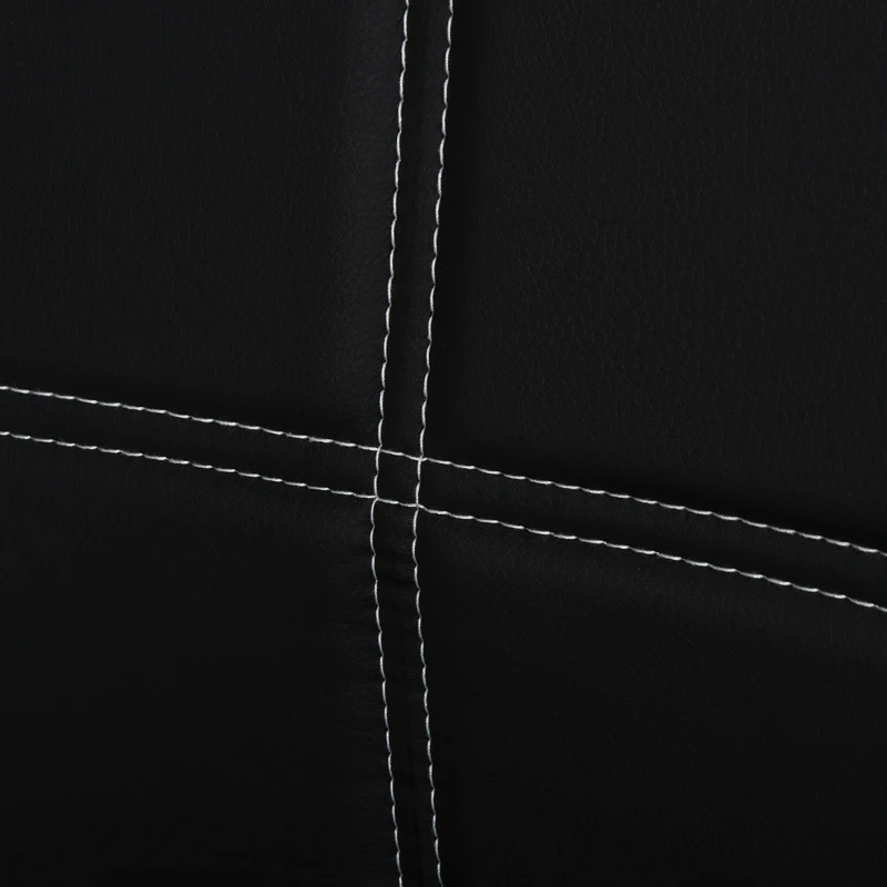 HOMCOM 5-Piece Rectangular Glass Kitchen Table and Chairs with Metal Frame and Faux Leather Upholstery for Dining Room, Black