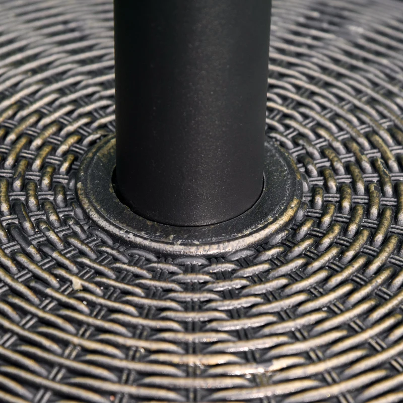 Outsunny 29LBS Offset Patio Umbrella Cement Base Stand Cantilever Parasol Holder Weight, Fits Φ1.4", Φ1.5", Φ1.9", Black