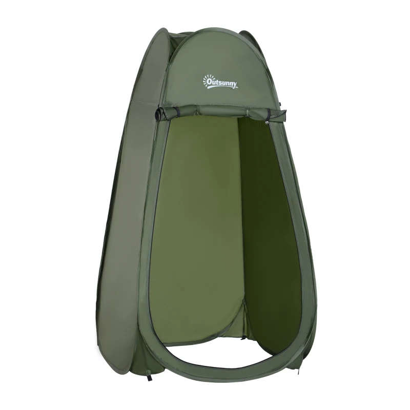 Army Green Popup Shower Tent - Portable Changing Room