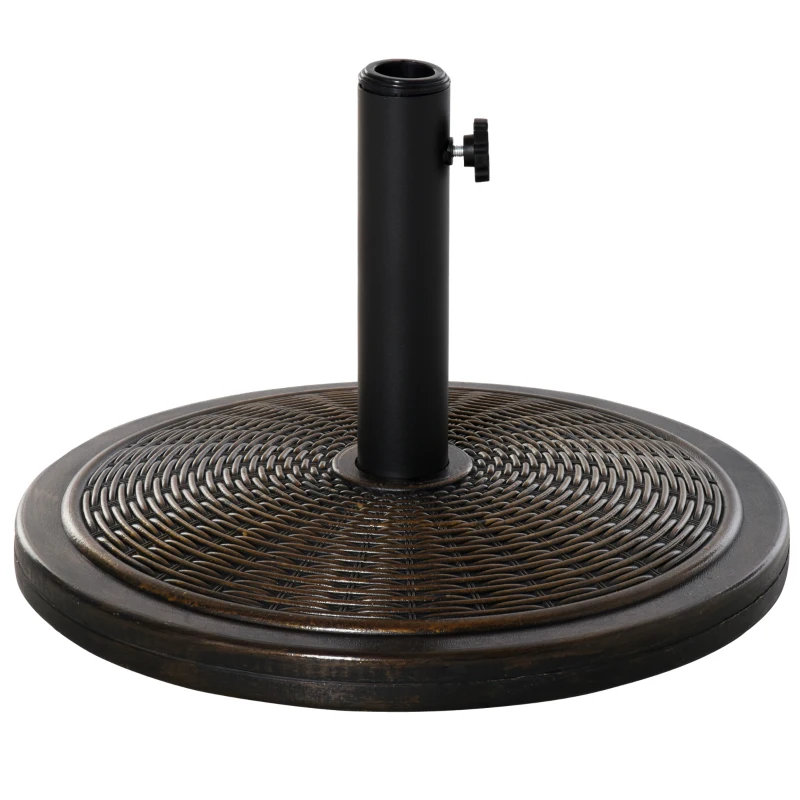 Outsunny 29LBS Offset Patio Umbrella Cement Base Stand Cantilever Parasol Holder Weight, Fits Φ1.4", Φ1.5", Φ1.9", Black