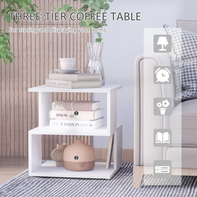 Light Nightstand - Slim Bedside Stand for Small Spaces
