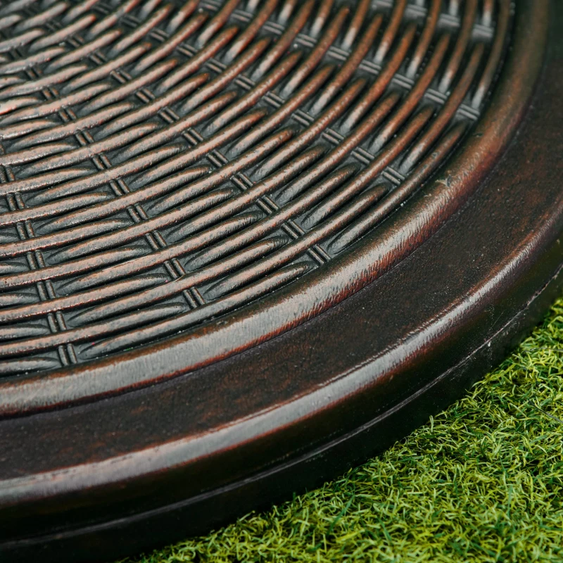 Outsunny 29LBS Offset Patio Umbrella Cement Base Stand Cantilever Parasol Holder Weight, Fits Φ1.4", Φ1.5", Φ1.9", Black