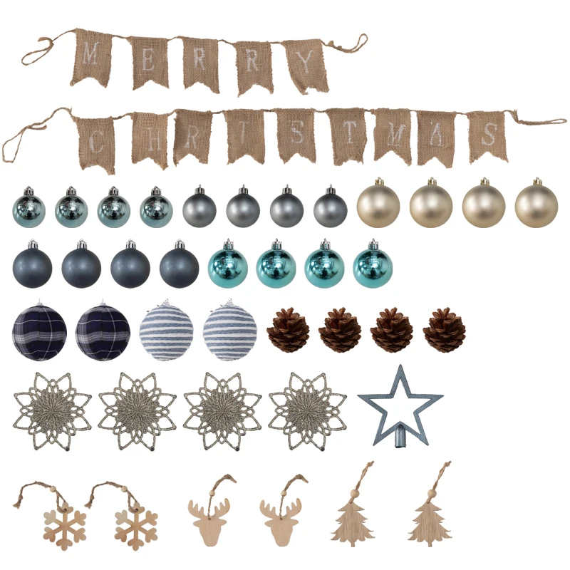 HOMCOM 5ft Artificial Prelit Christmas Tree with 150 Warm White LED Lights, Xmas Tree for Home Office Holiday