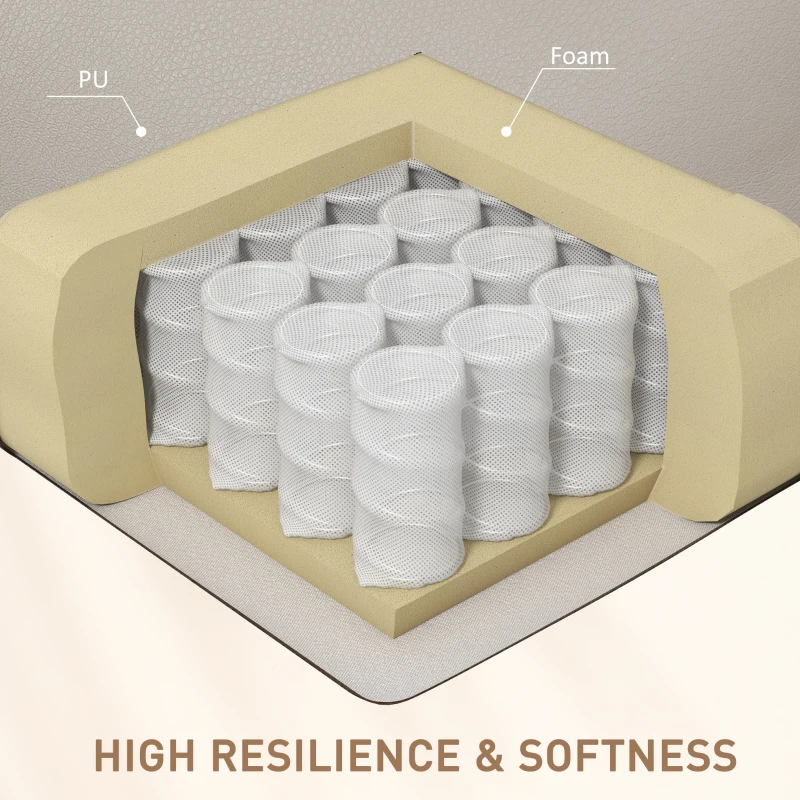 HOMCOM 8-Point Vibration Massage Recliner Chair for Living Room, PU Leather 360° Swivel Manual Reclining Sofa Rocking Chair with Remote Control, Side Pockets, Grey