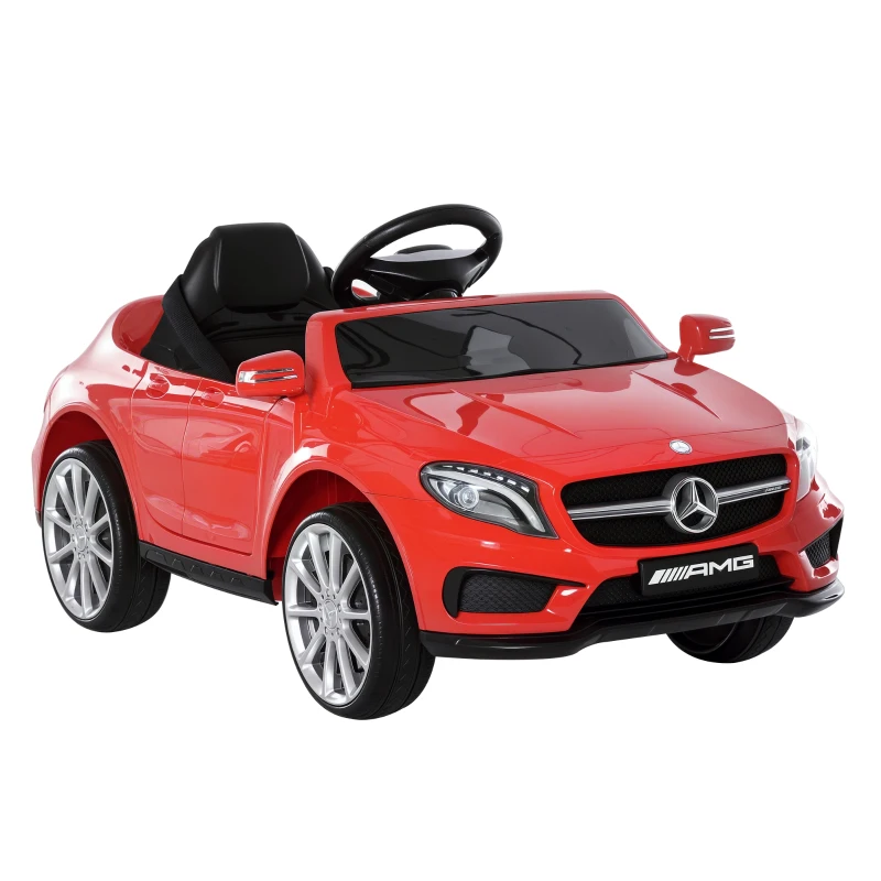 Aosom 6V Kids Licensed Ride On Car Toy Battery Powered High/Low Speed with Headlight Music and Remote Control Red
