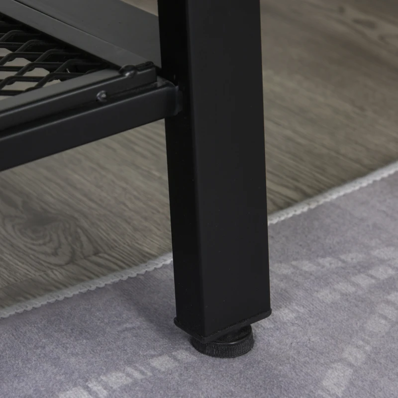 HOMCOM Industrial TV Stand, TV Console Table for TV up to 45'' Flat Screen, Entertainment Center for Living Room, Bedroom, Rustic Brown