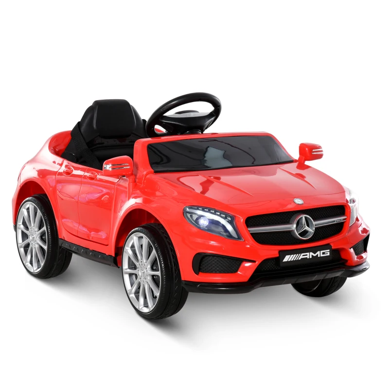 Aosom 6V Kids Licensed Ride On Car Toy Battery Powered High/Low Speed with Headlight Music and Remote Control Red