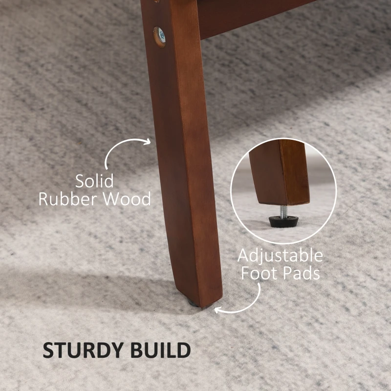 HOMCOM Compact Loveseat Sofa Couch Linen Fabric Double Seat Sofa with Rubber Wood Legs Cream White