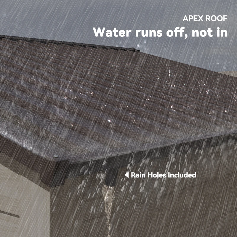 Outsunny 7.7' x 6.5' Outdoor Metal Garden Shed with Lock and Ventilation Gardening Tool Storage, Dark Brown