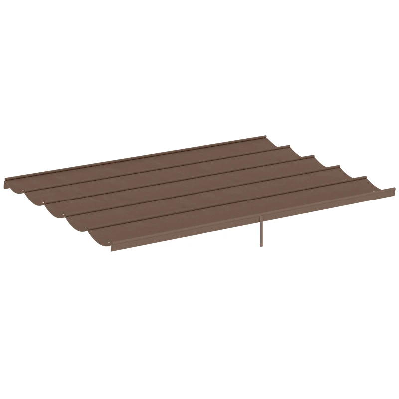 Outsunny 8.5' x 11.5' Retractable Pergola Canopy Replacement, Fit 10' x 13' Frame, Pergola Cover Replacement Top Only, Coffee