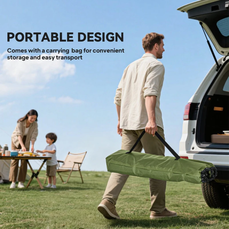 Outsunny Camping Tent Cot, Single Person Folding Cot Combo, Off-Ground Tent, Covered Outdoor Bed with Carry Bag for Hiking, Camping