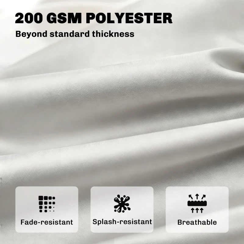 Outsunny 3-Seater Outdoor Bench Swing Chair Replacement Cushions for Patio Garden, Light Grey