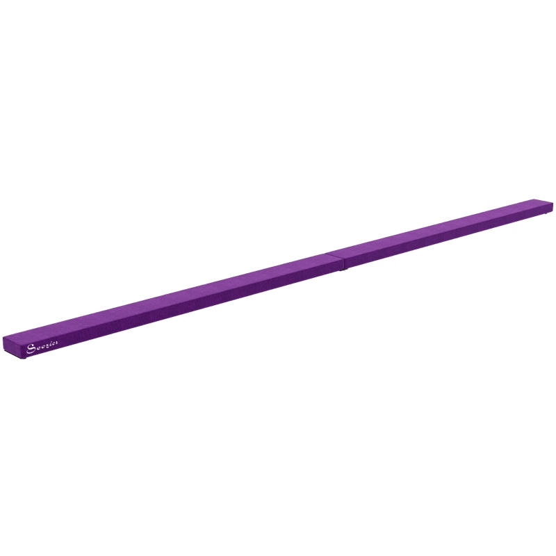 Soozier 7ft Folding Balance Beam, Gymnastics Beam with Wood Core, Purple