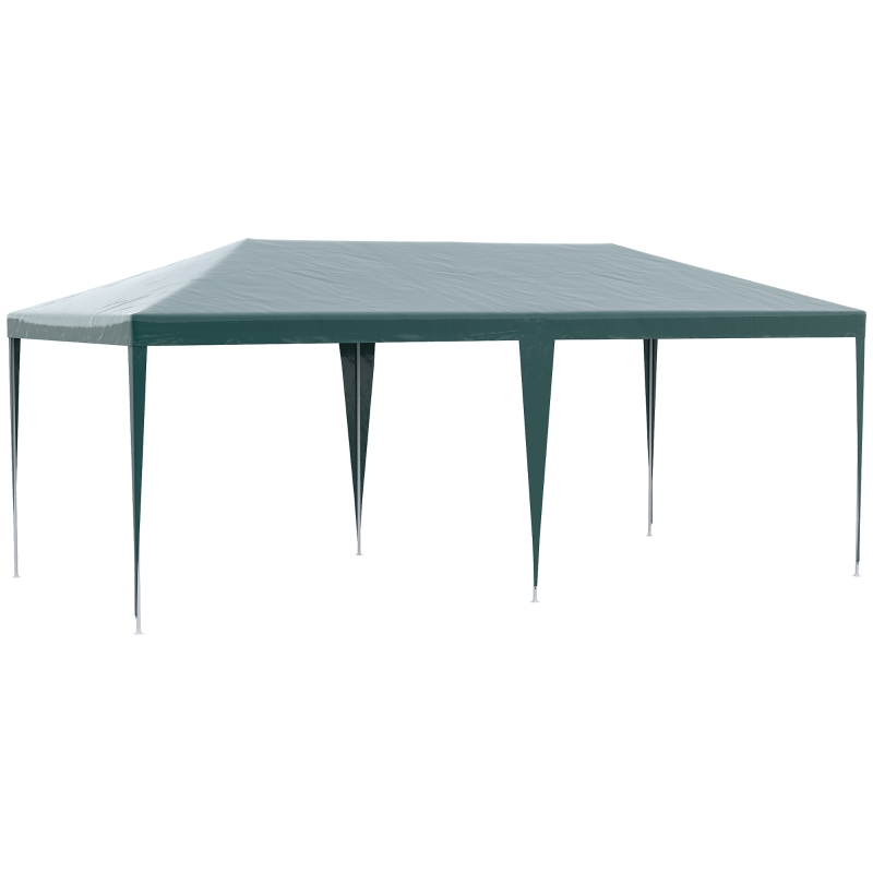 Outsunny 20&#39; x 10&#39; Outdoor Party Tent Gazebo Wedding Canopy with Removable Mesh Sidewalls, Green