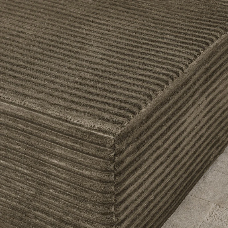 2-Seater Compressed Foam Lounge Sofa with Velvet Fabric and No Wood Frame, Loveseat Ideal for Bedroom, 83" L x 63" W x 25" H, Brown