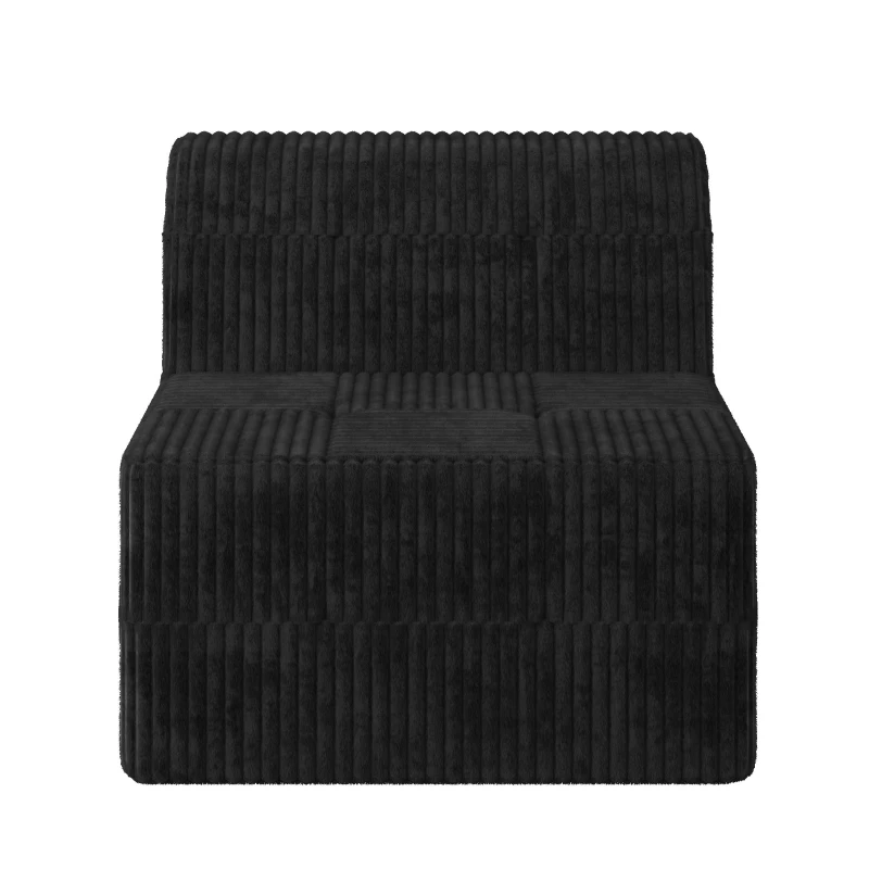 L-Shape Modular Sectional Sofa with Foam-Filled Cushions for Plush Comfort, Reversible Sleeper for Living Room, 130.5" L x 98.5" W x 30" H, Black