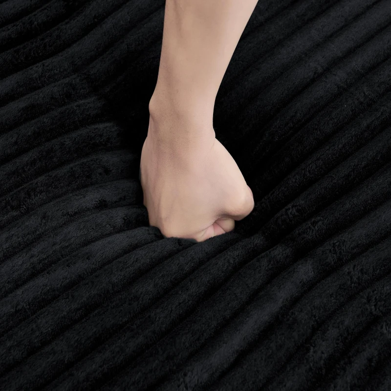 Right-Arm L-Shape Modular Sectional Sofa with Plush Foam-Filled Seats, Modular Sofa Ideal for Living Room, 112.5" L x 62.5-88" W x 28" H, Black