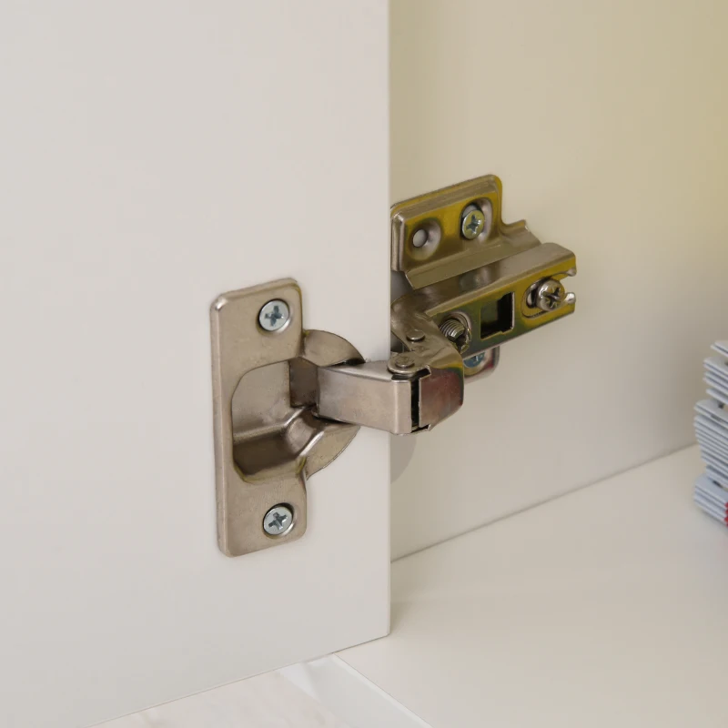 HOMCOM 24" Vertical Filing Cabinet with Lockable Drawer, Mobile File Cabinet with 2 Keys, Wheels for Home Office, White