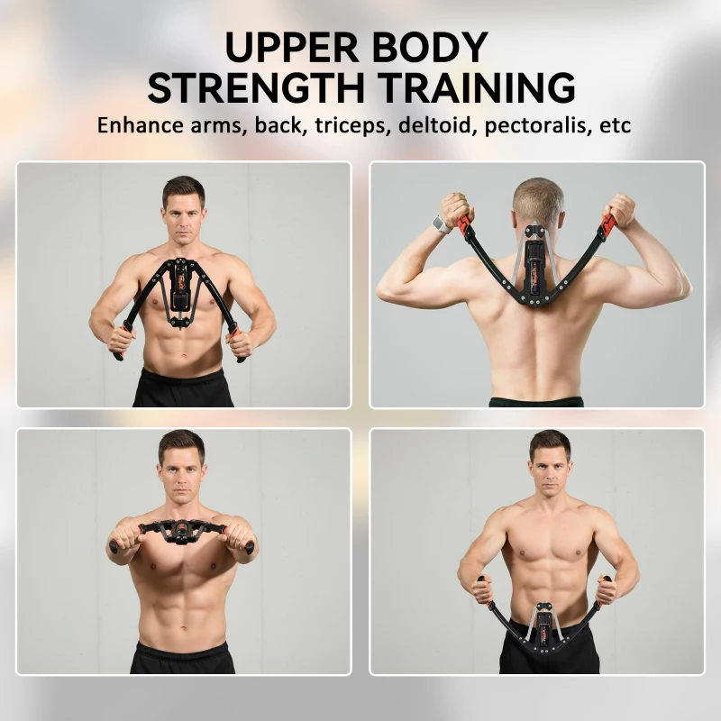 Soozier Twister Arm Trainer, Adjustable 22- 440lbs Hydraulic Power Exerciser, Home Chest Press Machine, Strength Training Fitness Equipment for Arm, Chest, Bicep, Abdomen, Shoulder