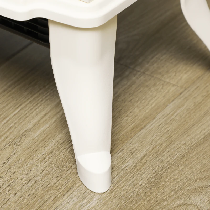 HOMCOM Electric Fireplace Heater, Freestanding Fireplace Stove with Realistic Logs and Flame Effect, 750W/1500W, Beige