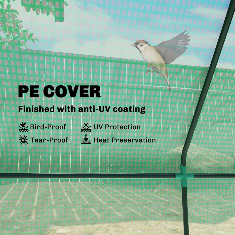 Outsunny Portable Mini Greenhouse with Mesh Windows for Indoor and Outdoor, 94.5" x 35.4" x 35.4", Green