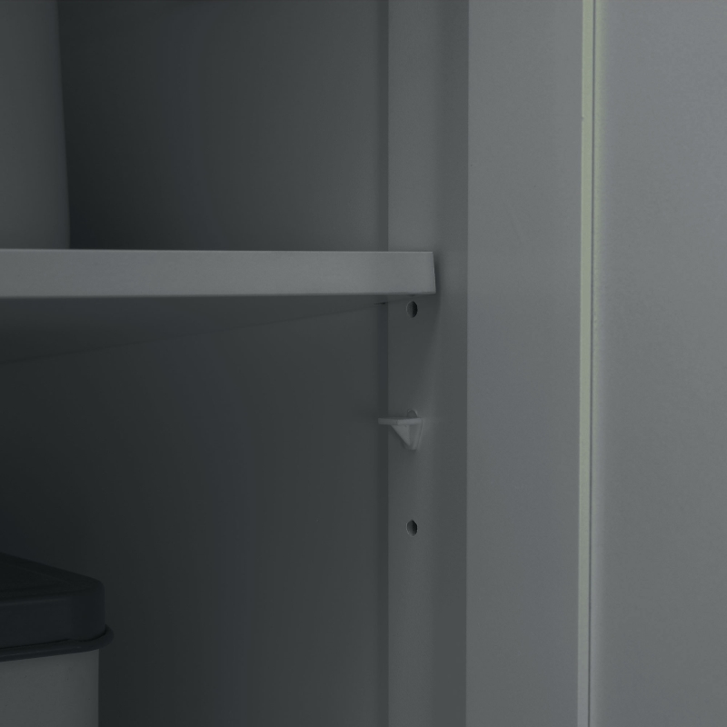 HOMCOM Kitchen Island with Storage, Rolling Kitchen Island with Drop Leaf, Rubber Wood Top and Adjustable Shelves, Grey