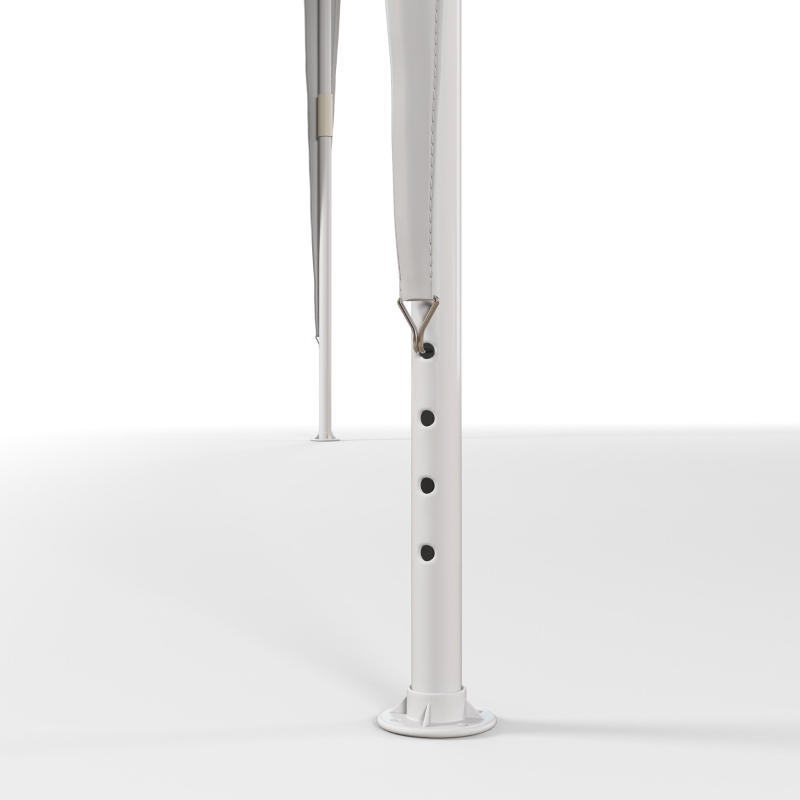 Outsunny 10x10ft Party Tent Portable Gazebo, Folding Garden Canopy Event Shelter Outdoor Sunshade White