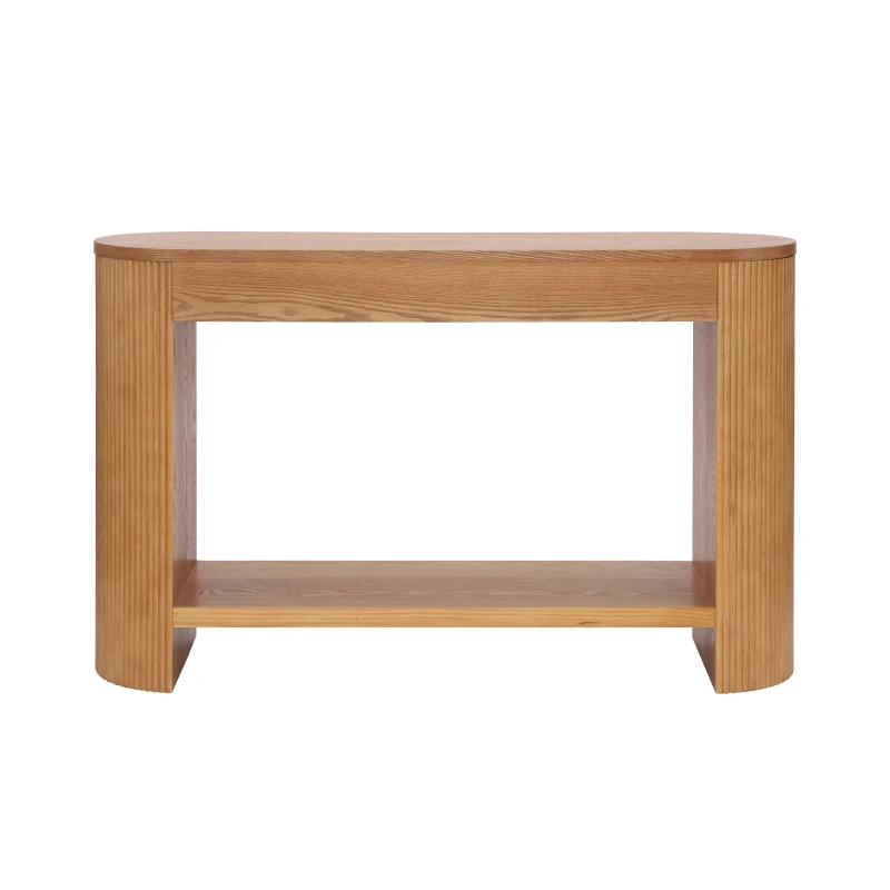 Farmhouse Console Table with Storage and Drawers, Modern Wood Sofa Table for Living Room, Hallway, 47.5'' L x 14.5'' W x 30'' H, Brown