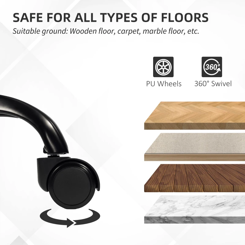 HOMCOM Ergonomic Mesh Office Chair with 4D Lumbar Support, Swivel Desk Chair with Flip-up Armrests, Tilt Function, Black