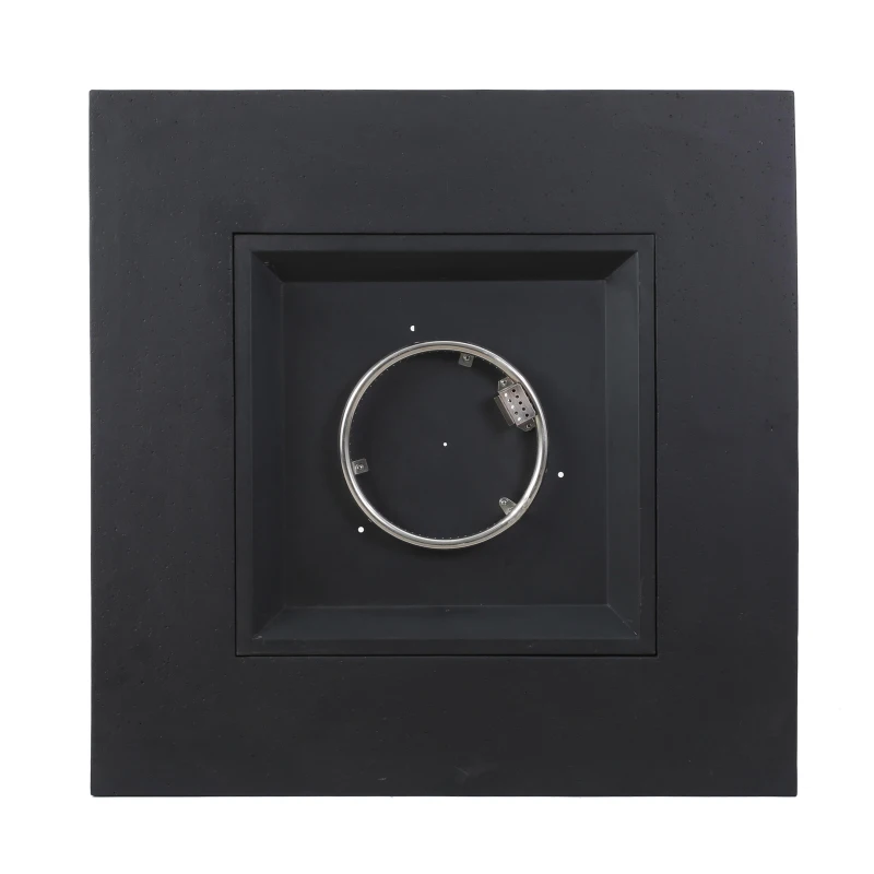 50000 BTU Outdoor Square Propane Fire Pit Table with Tank Holder, Lightweight Concrete, Fire Pit Top for Gathering, 40" L x40" W x 12.5" H, Dark Gery