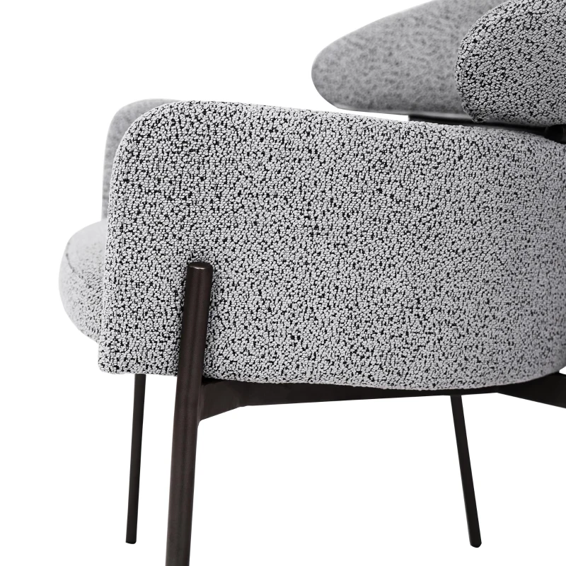 Set of 2 Upholstered Dining Chairs with Comfortable Foam Cushions, Kitchen Chairs for Living Room, 23'' L x 23.5'' W x 30'' H, Light Gray