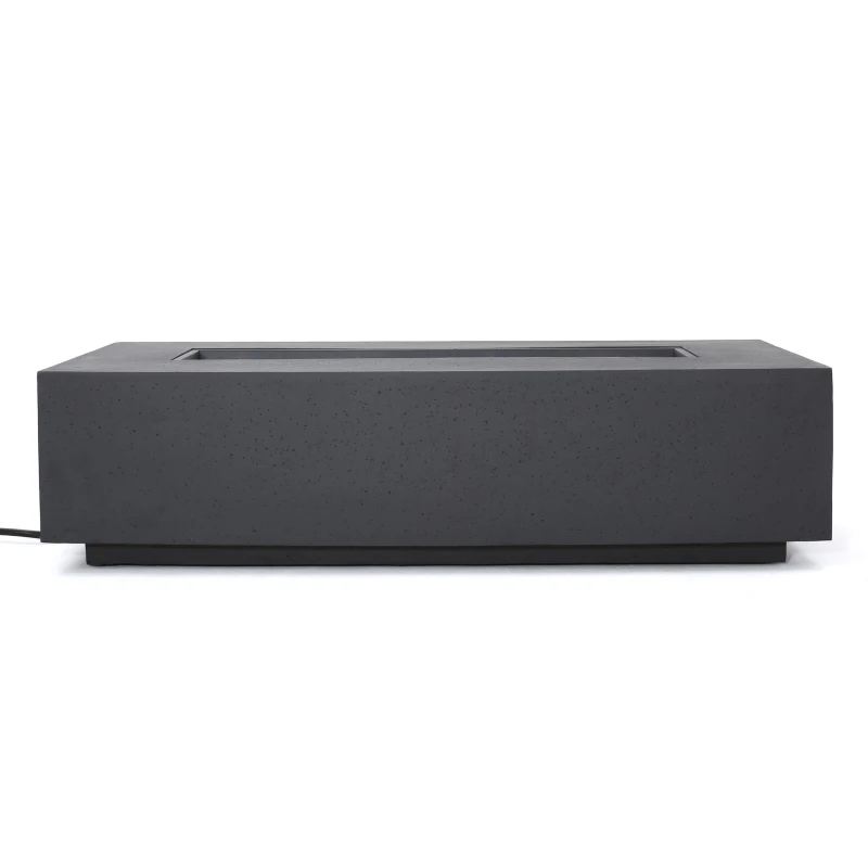 50000 BTU Propane Fire Pit Table with Tank Holder and Durable Iron Frame, Modern Stove for Outdoors, 56'' L x 26.5'' W x 15'' H, Dark Grey