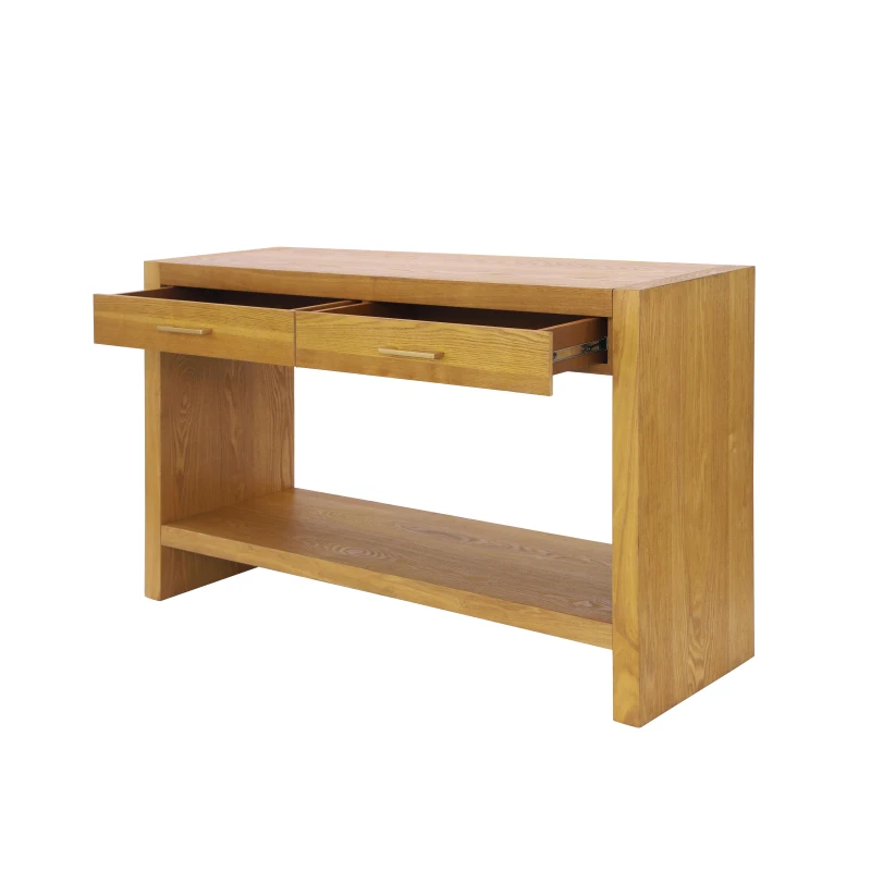 Farmhouse Console Table with Storage Drawers, Wooden Entryway Table Ideal for Living Room, Hallway, 47.5'' L x 15.5'' W x 30'' H, Brown