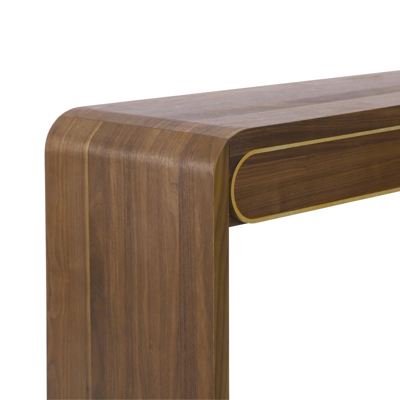 Narrow Entryway Accent Table with Storage Drawers, Wood Console Table Ideal for Living Room, Hallway, 47'' L x 15'' W x 30'' H, Brown