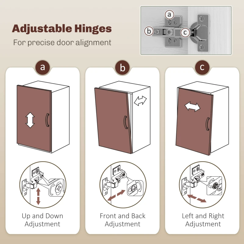 HOMCOM Sideboard Buffet Cabinet, Modern 40" Coffee Bar Cabinet with Wide Drawer, 3 Doors and 2 Adjustable Shelves, White