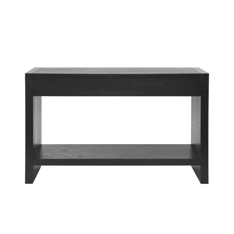 Farmhouse Console Table with Storage Drawers, Wooden Entryway Table Ideal for Living Room, Hallway, 47.5'' L x 15.5'' W x 30'' H, Black