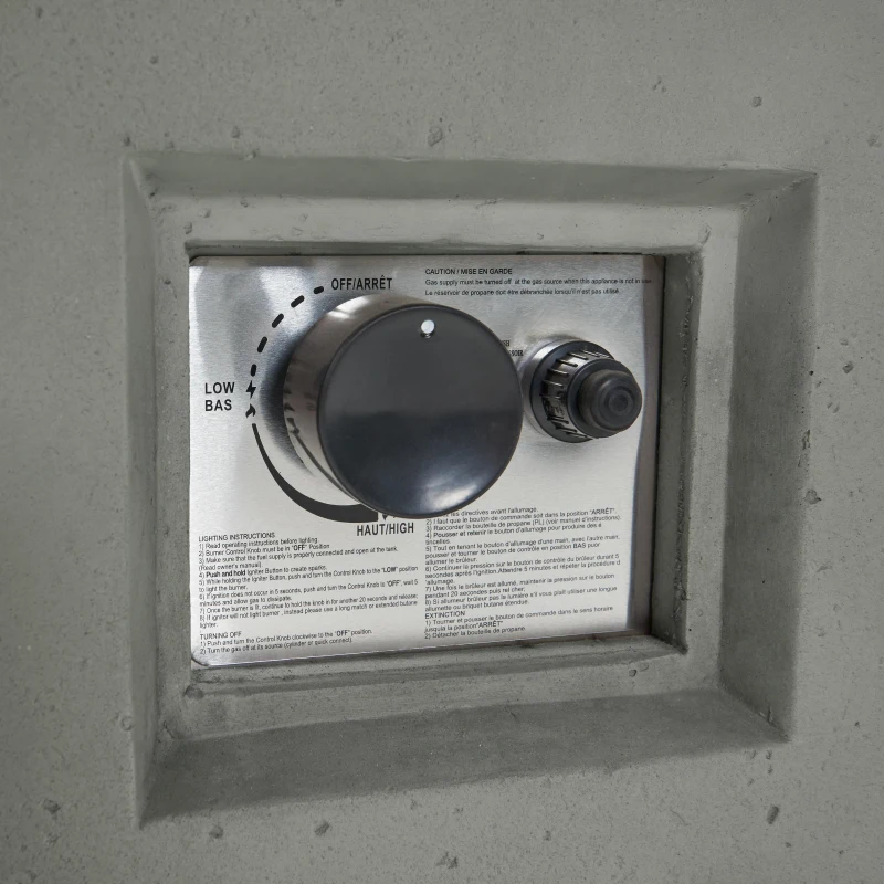 50000 BTU Outdoor Square Propane Fire Pit Table with Tank Holder, Lightweight Concrete, Fire Pit Top for Gathering, 40" L x40" W x 12.5" H, Light Grey