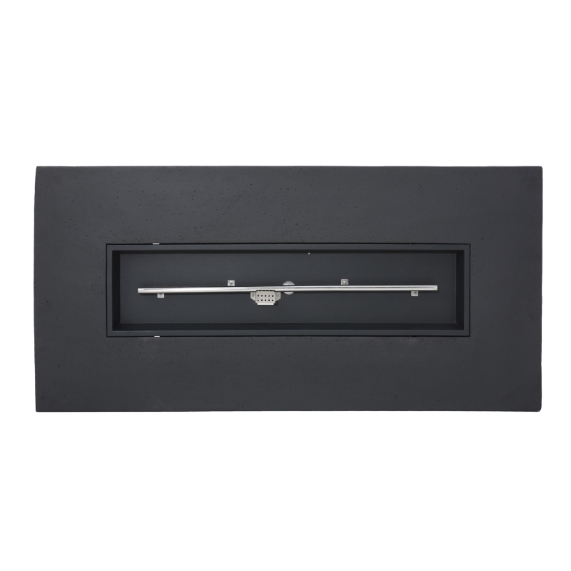 50000 BTU Propane Fire Pit Table with Tank Holder and Durable Iron Frame, Modern Stove for Outdoors, 56'' L x 26.5'' W x 15'' H, Dark Grey