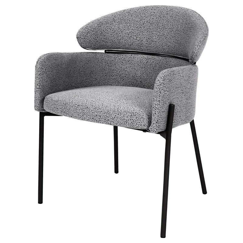 Set of 2 Upholstered Dining Chairs with Comfortable Foam Cushions, Kitchen Chairs for Living Room, 23'' L x 23.5'' W x 30'' H, Light Gray