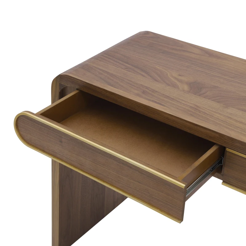 Narrow Entryway Accent Table with Storage Drawers, Wood Console Table Ideal for Living Room, Hallway, 47'' L x 15'' W x 30'' H, Brown