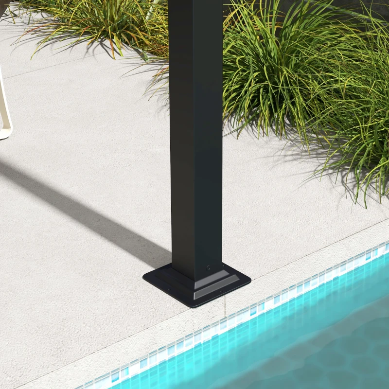 Outsunny 2 Pcs Pergola Replacement Canopy, UV Protection Pergola Shade Cover, Easy to Install, for 10 x 10ft Pergola, Light Gray