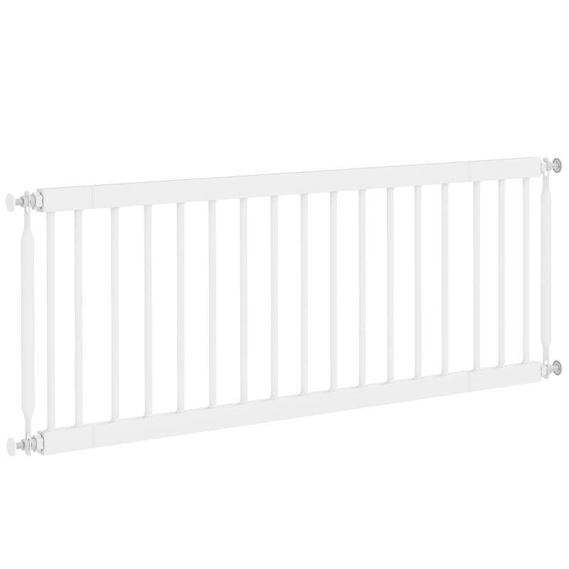 PawHut 26"-37" Dog Gate, Adjustable Pet Gate, Fits 14" Tall with 2 Extension, Pressure Mount Kit for Stairs and Doorways, White
