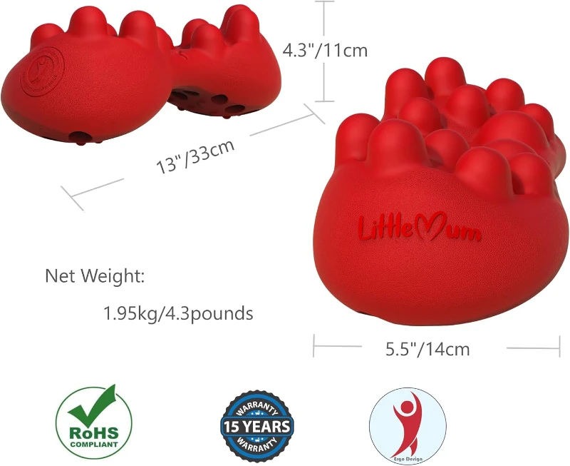 Back Trigger Point Massager - Silicone Glute & Back Myofascial Release Tool for Piriformis Syndrome, Knot Release & Back Strain Relief