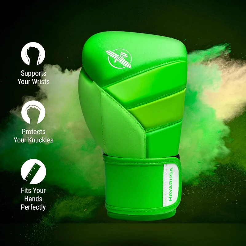 Hayabusa T3 Unisex Boxing Gloves — Enhanced Wrist Stabilization, Dual-X Velcro, Splinted Support and 5-Layer Knuckle Foam