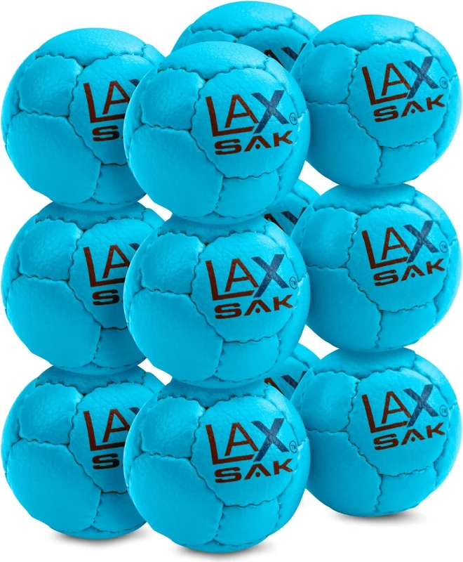 Lax Sak Soft Practice Lacrosse Balls — 1 through 120 Pack Selections — Regulation-Equivalent Size & Weight, Low Bounce and Minimal Rebounds for Training