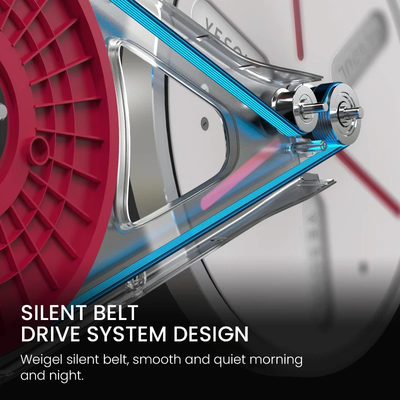 Yesoul Smart Magnetic Exercise Bike — Low-Noise Home Cycling Bike with Tablet Mount, Comfortable Seat & Bluetooth Fitness App