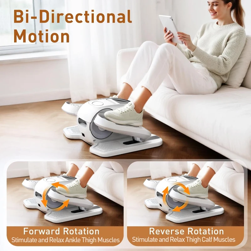 Under-Desk Elliptical Exercise Machine — 12-Speed Seated Foot Pedal Trainer with Auto/Manual Modes, Portable Electric Ellipse for Seniors (As Seen on TV)