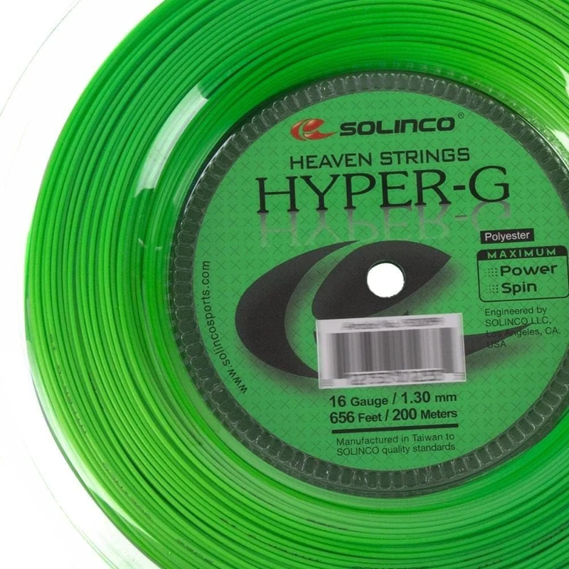 Solinco Hyper-G Co-Polyester String Reel 656 ft / 200 m — Extreme Spin, Power & TruTension Long-Life Polyester